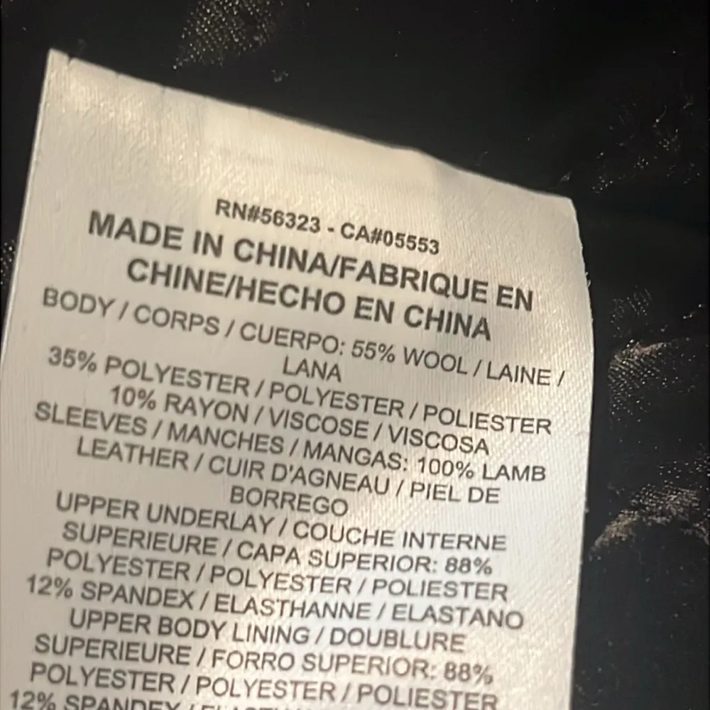 Nike Women's Destroyer Butterfly Black Wool Silver Leather Jacket - Image 4