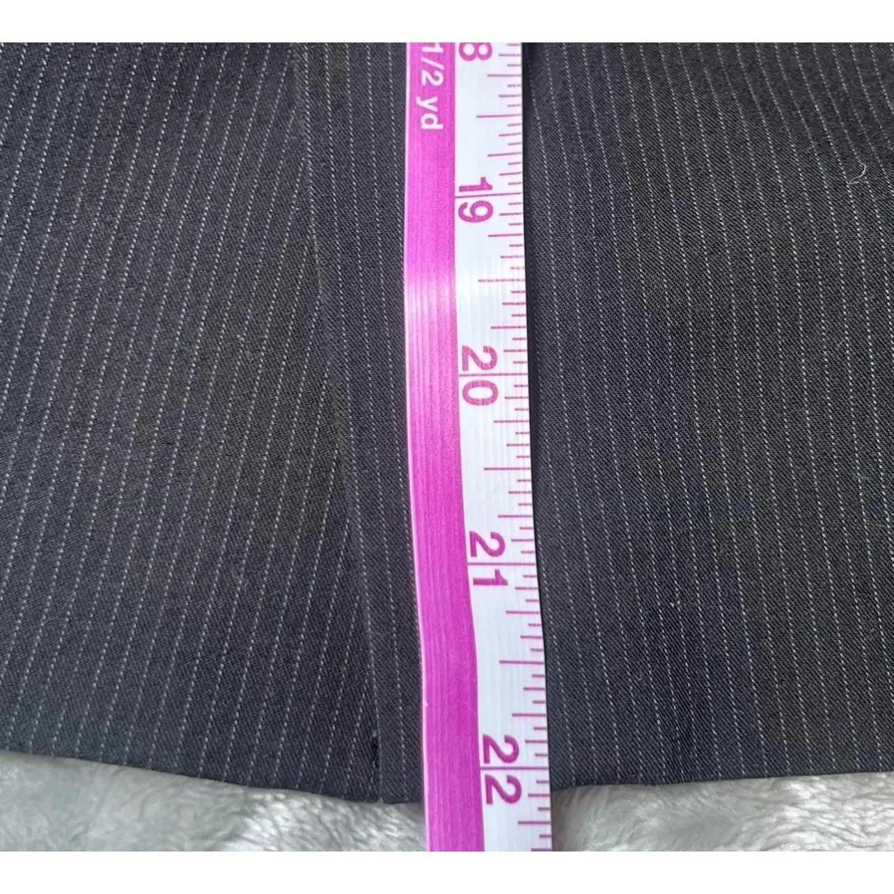 Liz Claiborne Pencil Skirt Womens 6 Black Pinstripe Career Office Professional - Image 9