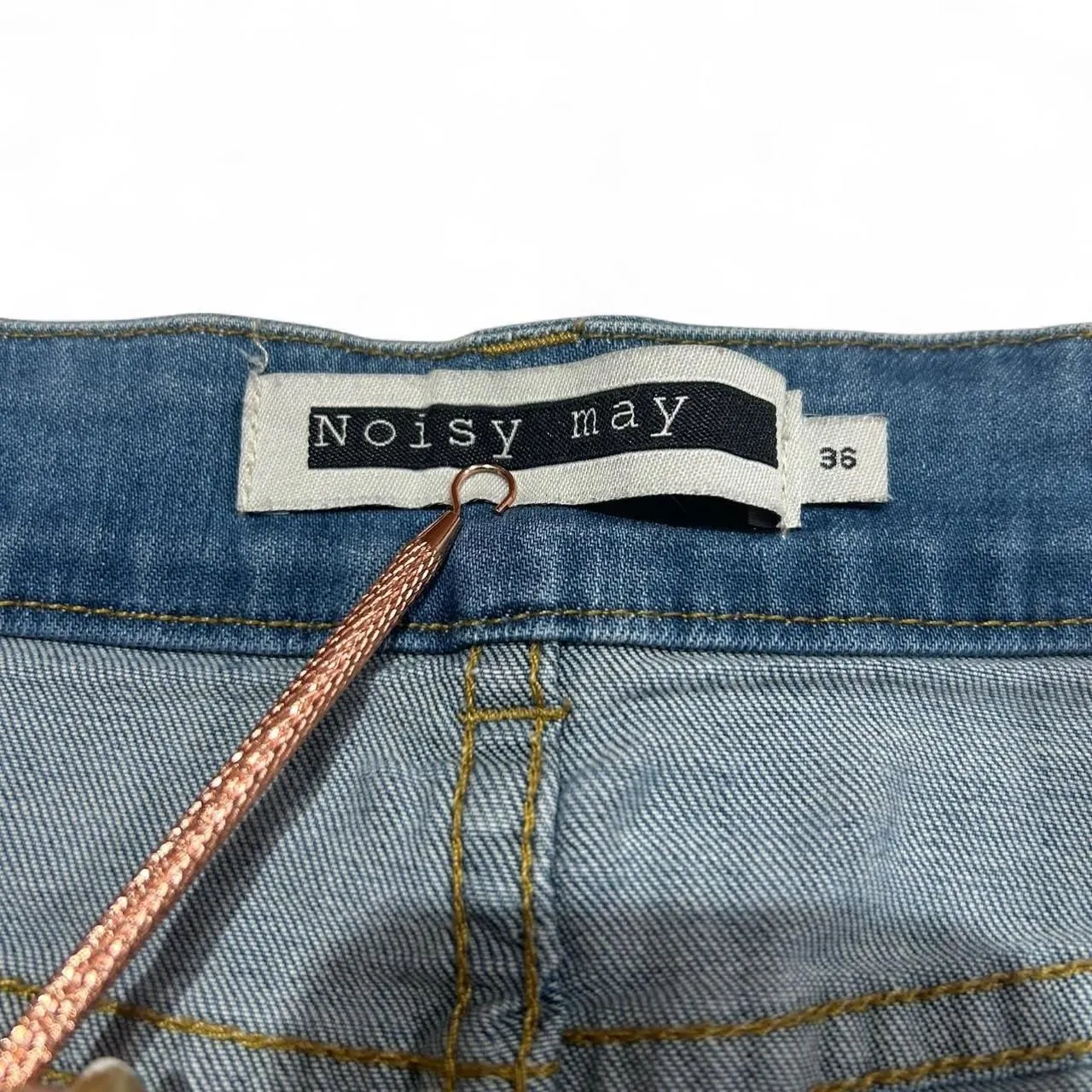 Noisy May Distressed Denim Mini Skirt - Image 5