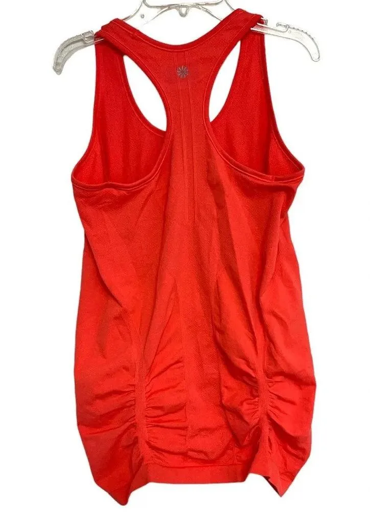 Athleta Day-Glo Bright Neon Orange Workout Tank Top Exercise Yoga Running Medium - Image 2