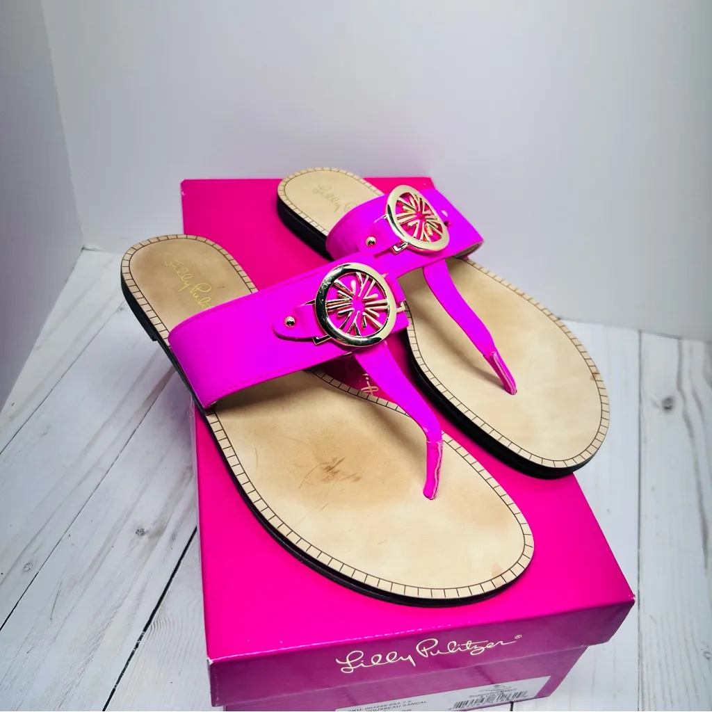 Lilly Pulitzer Rousseau Sandals in Prosecco Pink Size 7.5 - Image 3