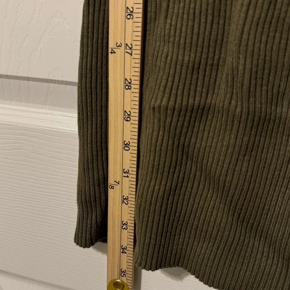 Abercrombie & Fitch Reversible Knit Ribbed Mini Dress Size Small Green Sweater - Image 8