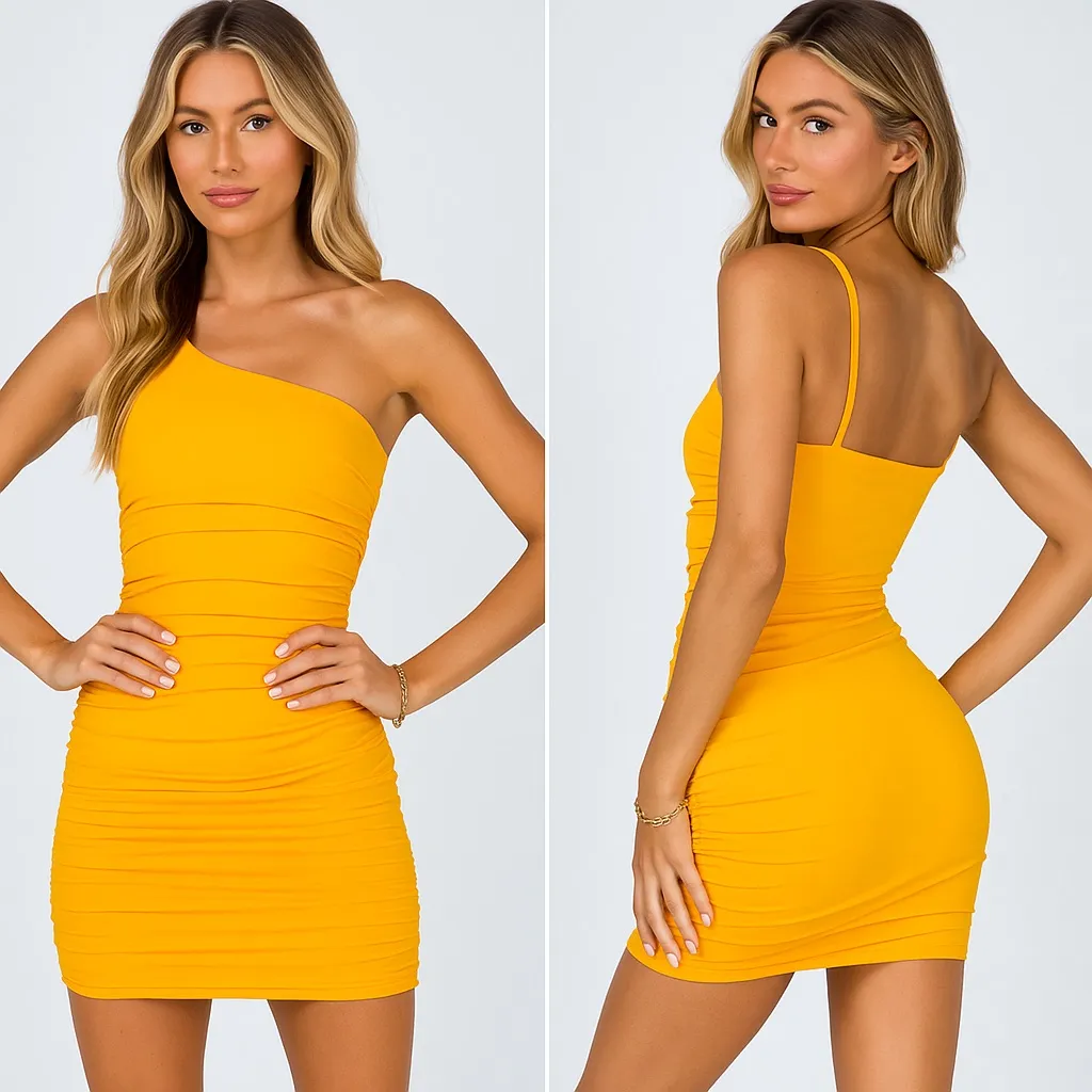 Princess Polly Orange Ruched Mini Dress - Image 2