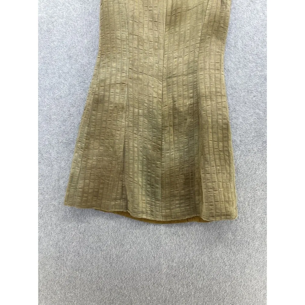 BG Entrance Women's Dress Sheath Sleeveless Ribbed Green Tie Dye Italian Made Size M - Image 4