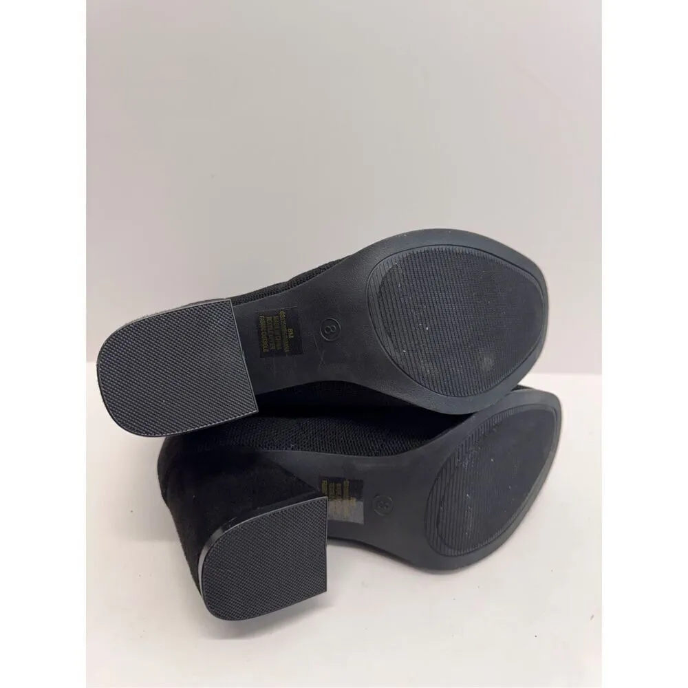 MIA‎ Stretch Boots Size 8 Black Block Heel Ankle Booties Pull On Style NEW - Image 9