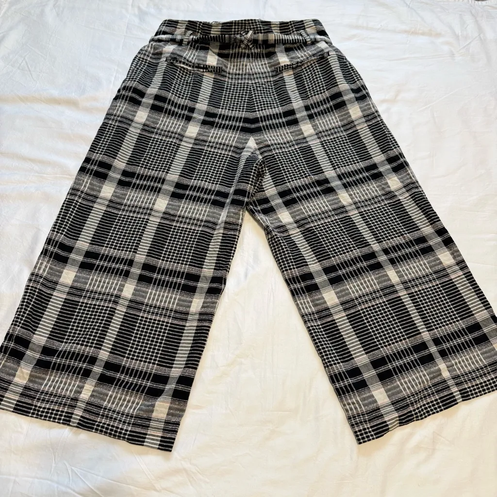 Ett:Twa by Anthropologie Luca Wide-Leg Plaid Pants High Waist Fall Vintage SZ 12 - Image 6