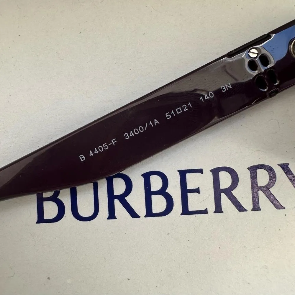 Burberry 51mm cat eye sunglasses PURPLE VIOLET 51-21-140mm NWT - Image 9