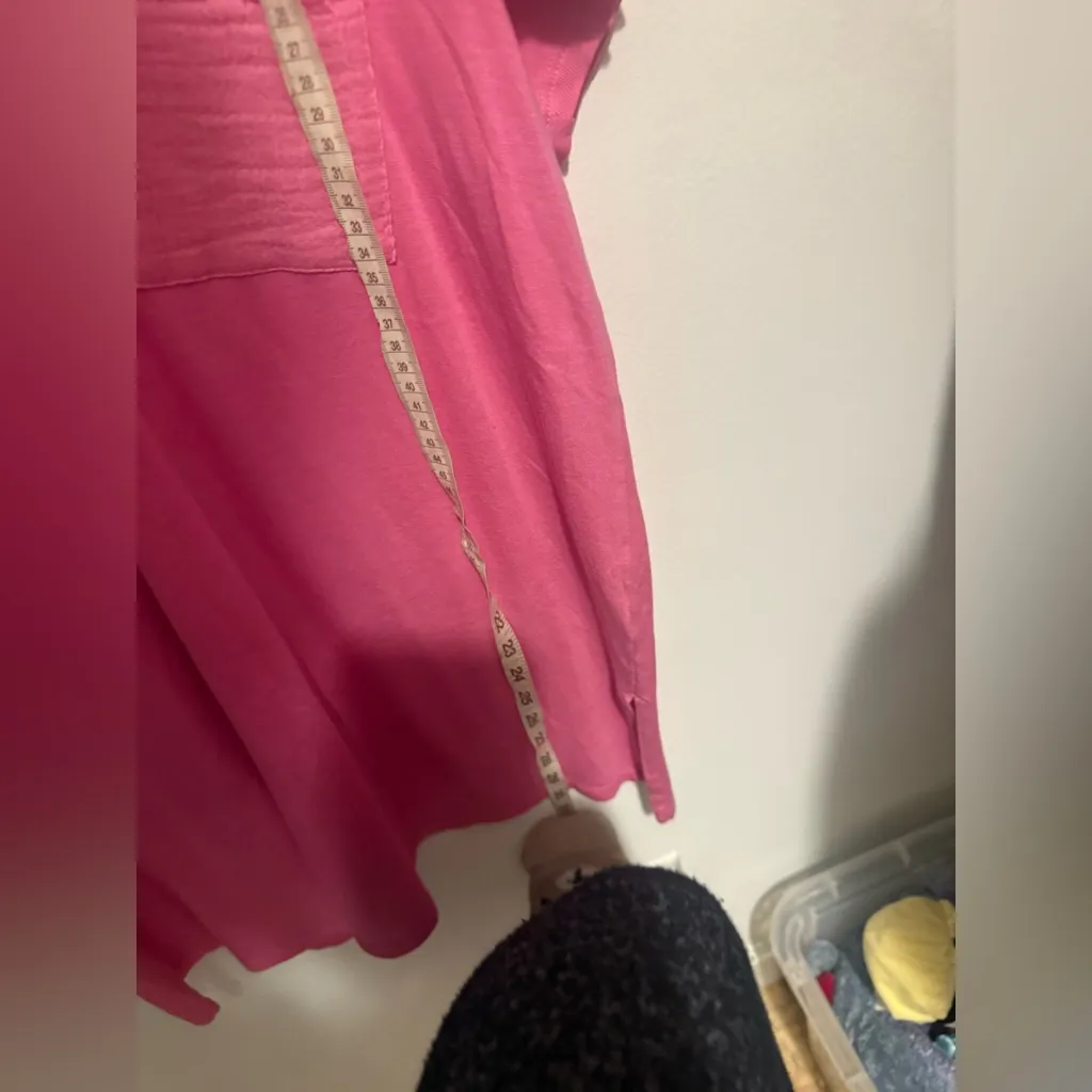 J. Jill Vibrant Pink Cotton-gauze Mixed-media Tunic - Image 8