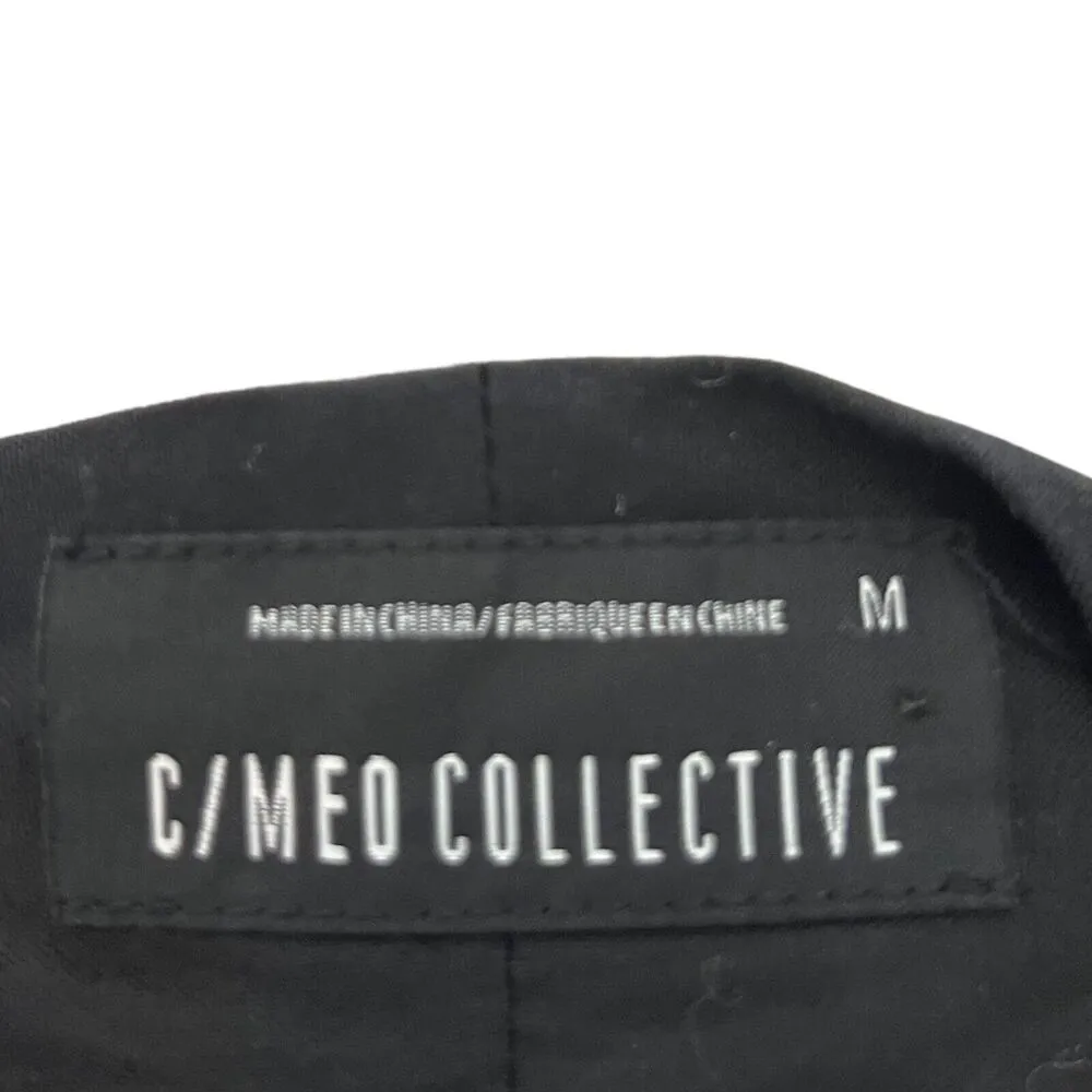 C/MEO Collective Coco Shirt In Black Cropped Top Puffed Sleeves Womens Size M - Image 10