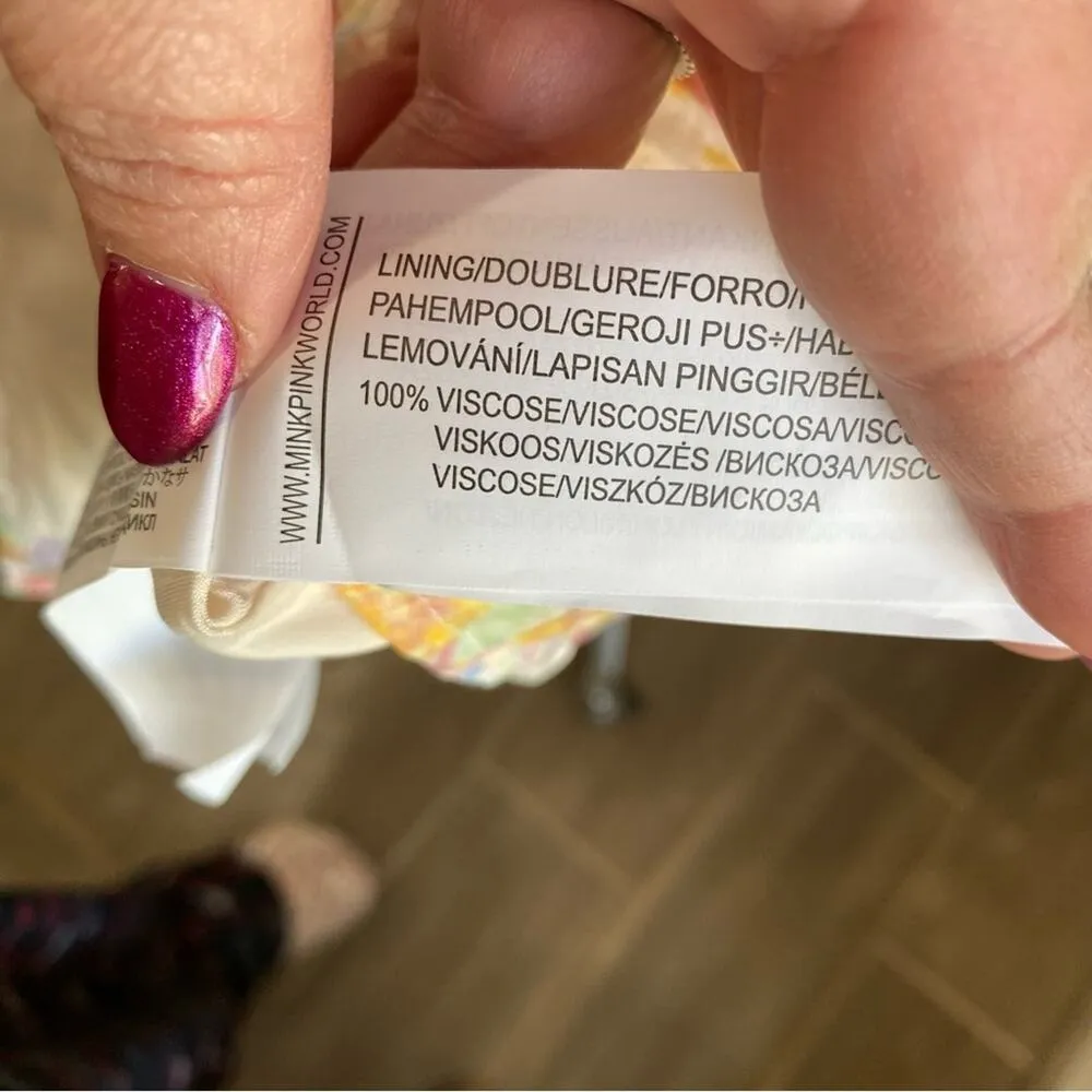 MINKPINK Elvire Floral Romantic Wrap Print Mini Dress Size X-Large - Image 6