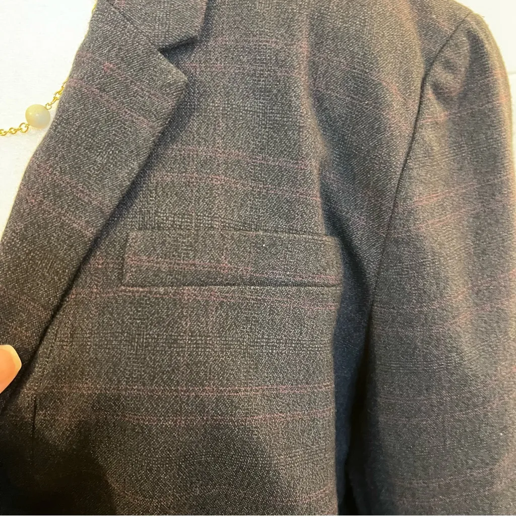 Banana Republic Charcoal Women's Blazer Size 14 School Girl ClassicCore Staple - Image 6