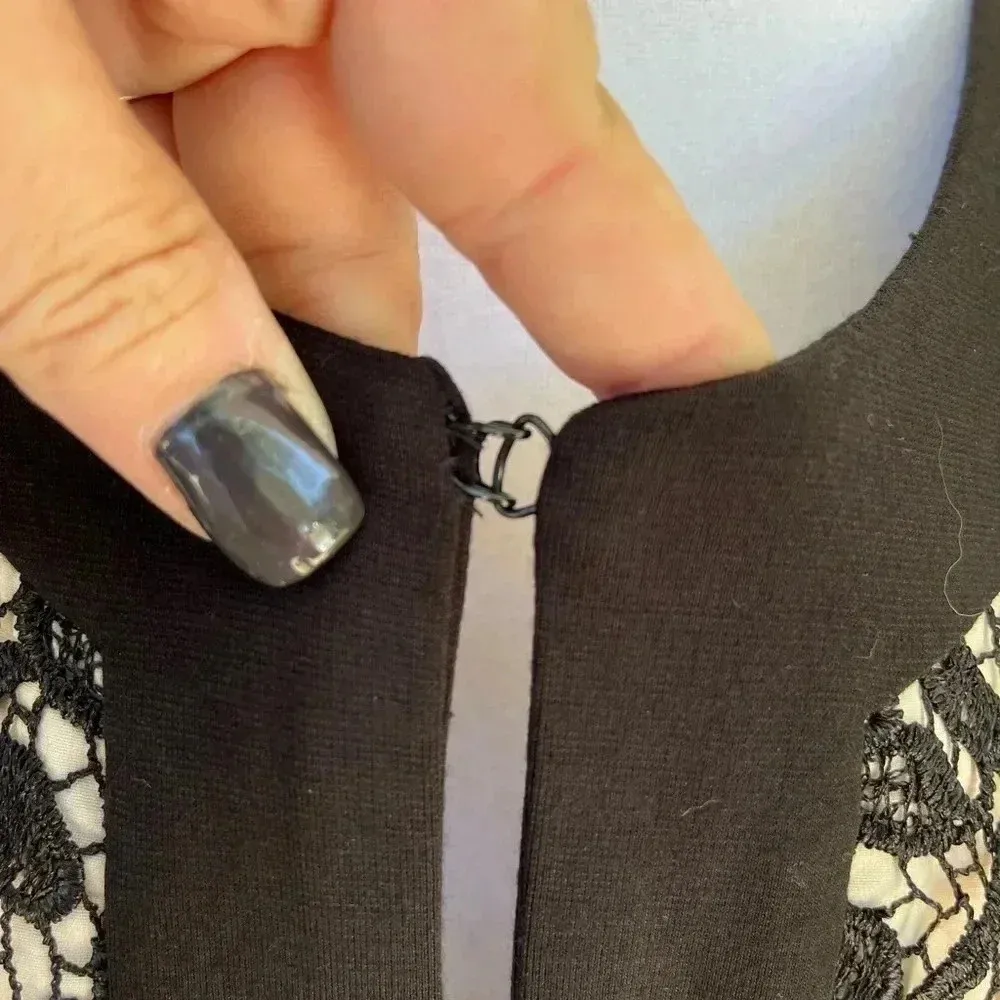 Boston Proper lace overlay elegant lined jacket - size L - Image 9