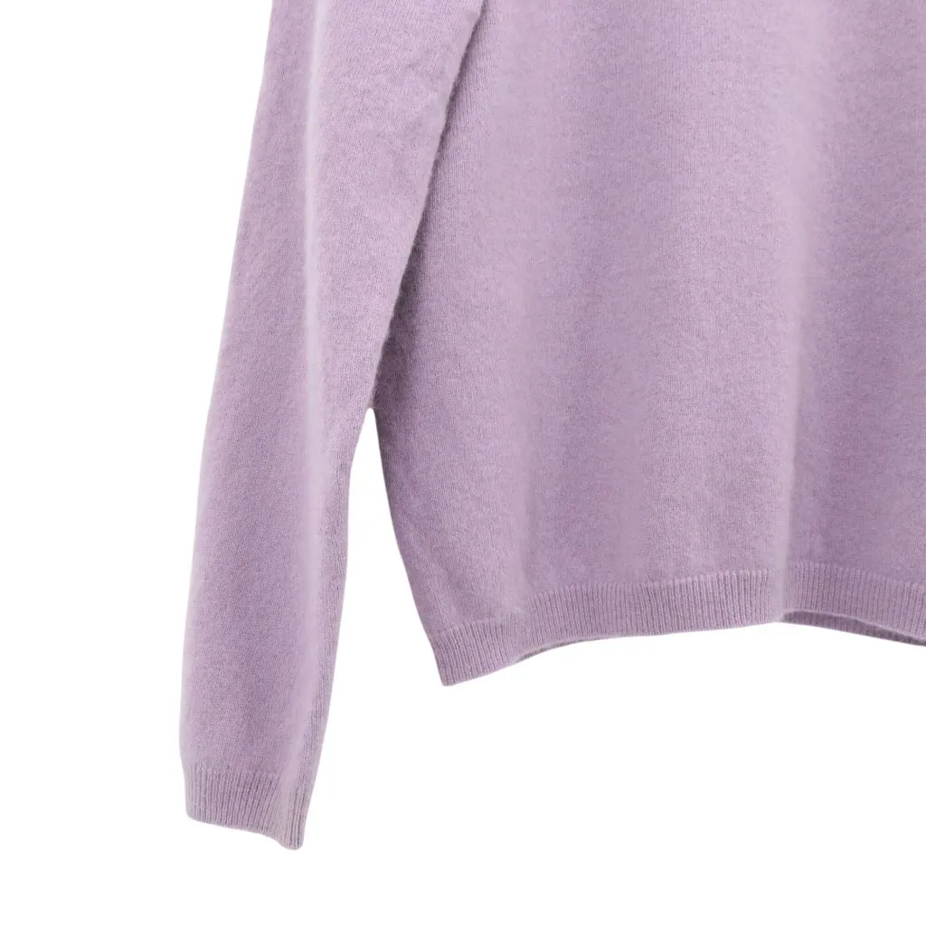 Nordstrom 100% Cashmere Purple Pullover Turtleneck Sweater L - Image 2