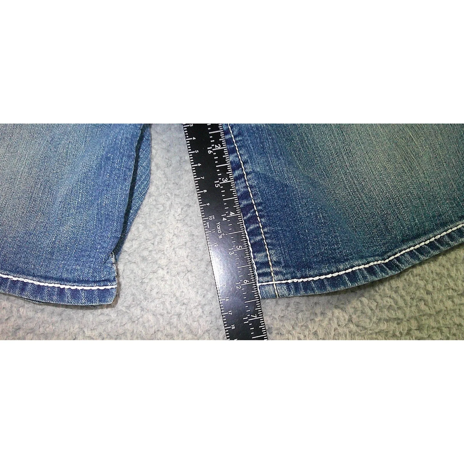 Seven 7 Bermuda Denim Shorts Women 12 Low Rise Embroidered Festival Classic‎ - Image 5