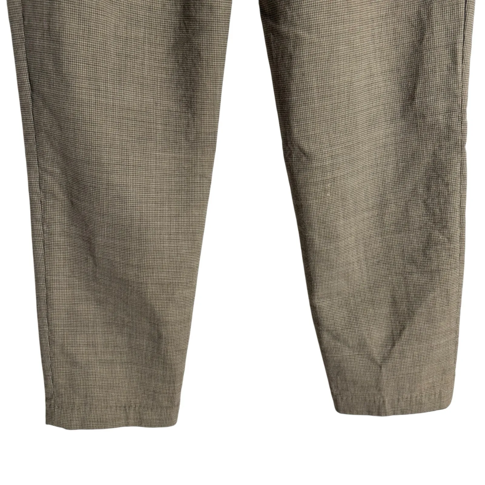 Rachel Comey Tan Houndstooth Wool High Rise Tapered Pants Size Small - Image 8