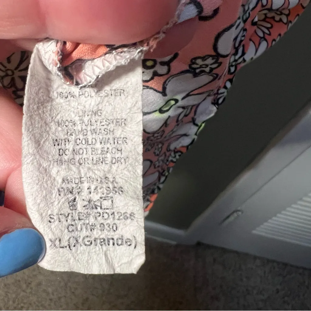 Persaya Sun Dress Pink Daisy Floral Lace XL - Image 9