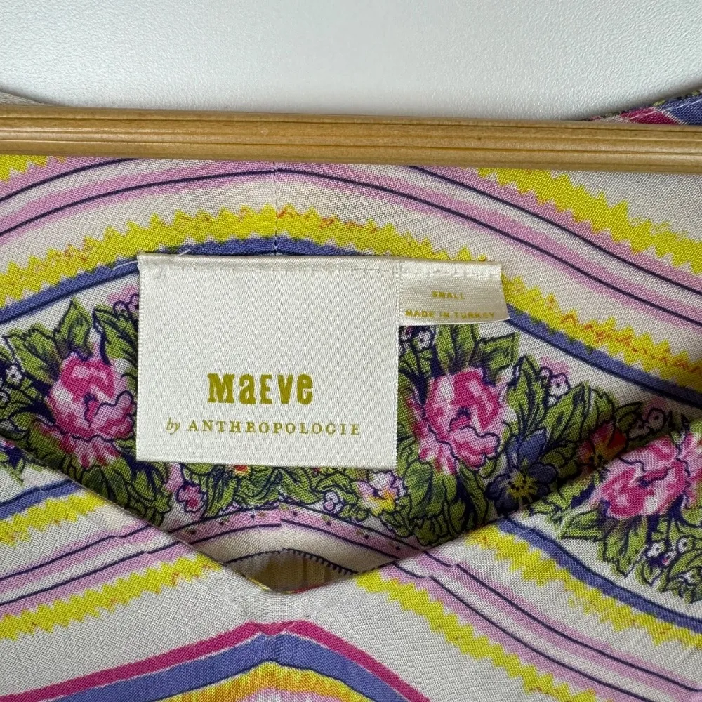 Maeve Anthropologie Ceresco Floral Blouse Sz‎ S Peasant Top Long Sleeve Bohemian - Image 10