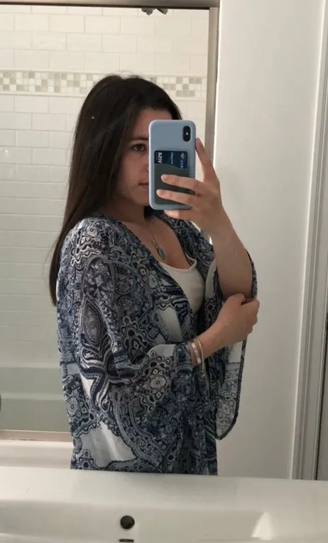 Stylish Sheer Cover Up Blue Size M - Image 2