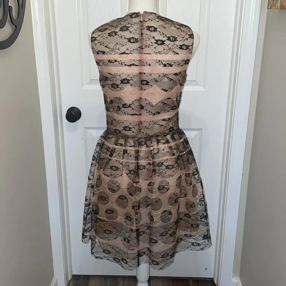 Red Valentino Sleeveless Lace Embroidered Dress - Image 6