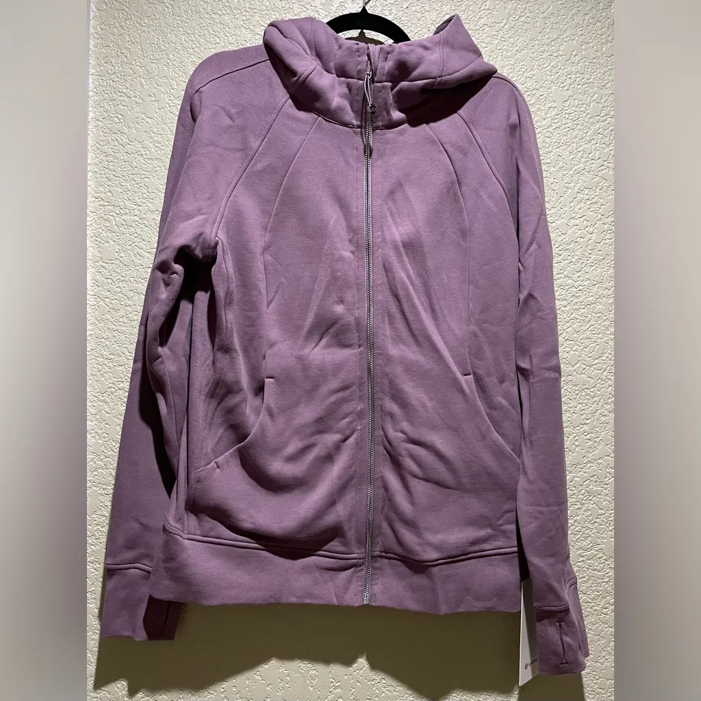 Lululemon NWT Scuba Full Zip Hoodie Fleece Jacket Lavender Lux Mirror Silver 14 - Image 8