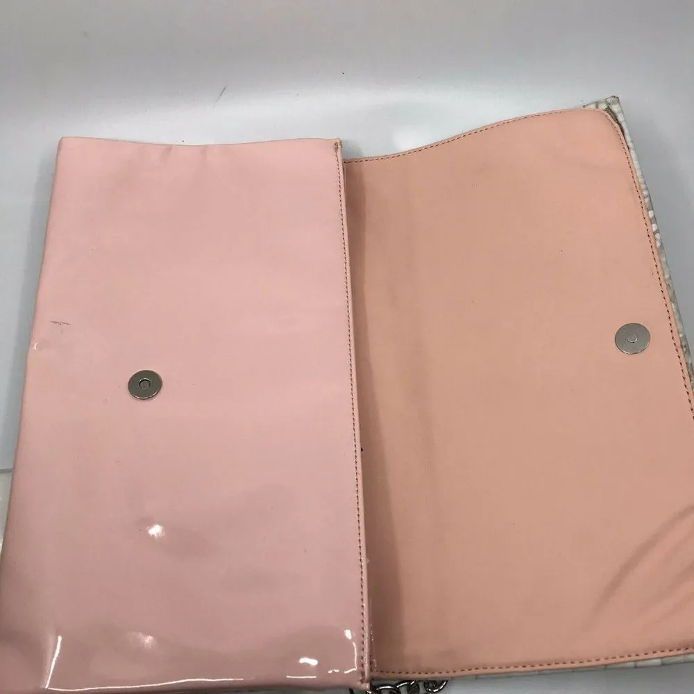 DIANE VON FURSTENBERG White Croc Embossed Shoulder - Image 3