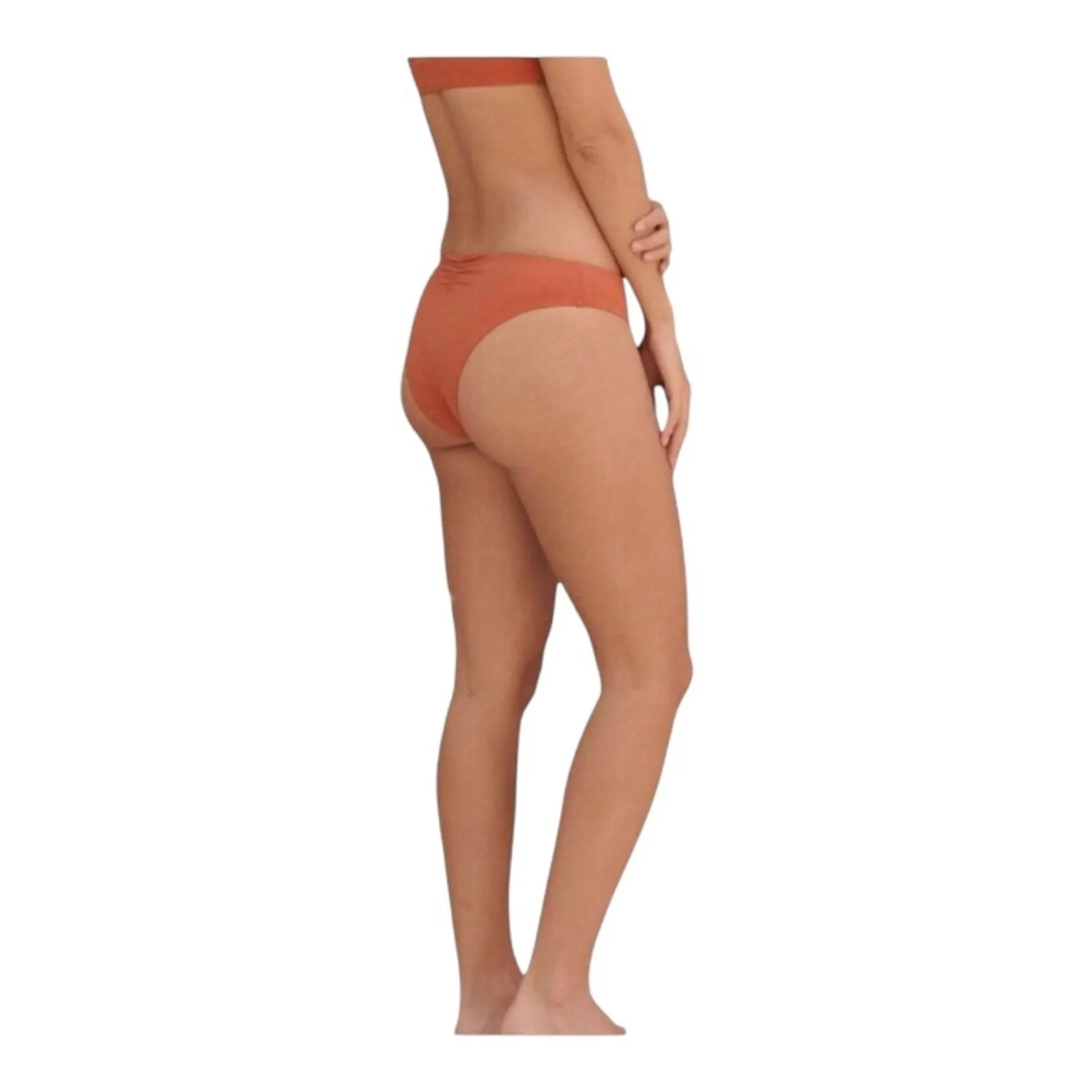 Andie NWT The Symi Sustainable High Leg Cut Low Rise Bikini Bottom Cedar XL - Image 3