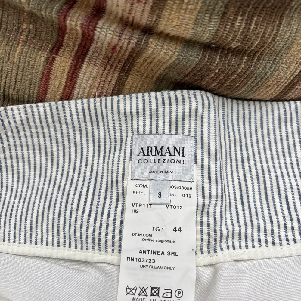 Armani Collezioni Cream Wide Leg Pants - Image 2