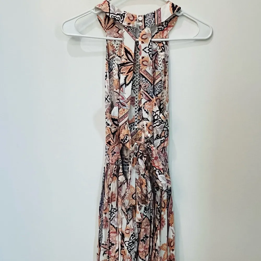 NWT Abel The Label Maxi Dress Womens Cutout Smocked Halter small - Image 6