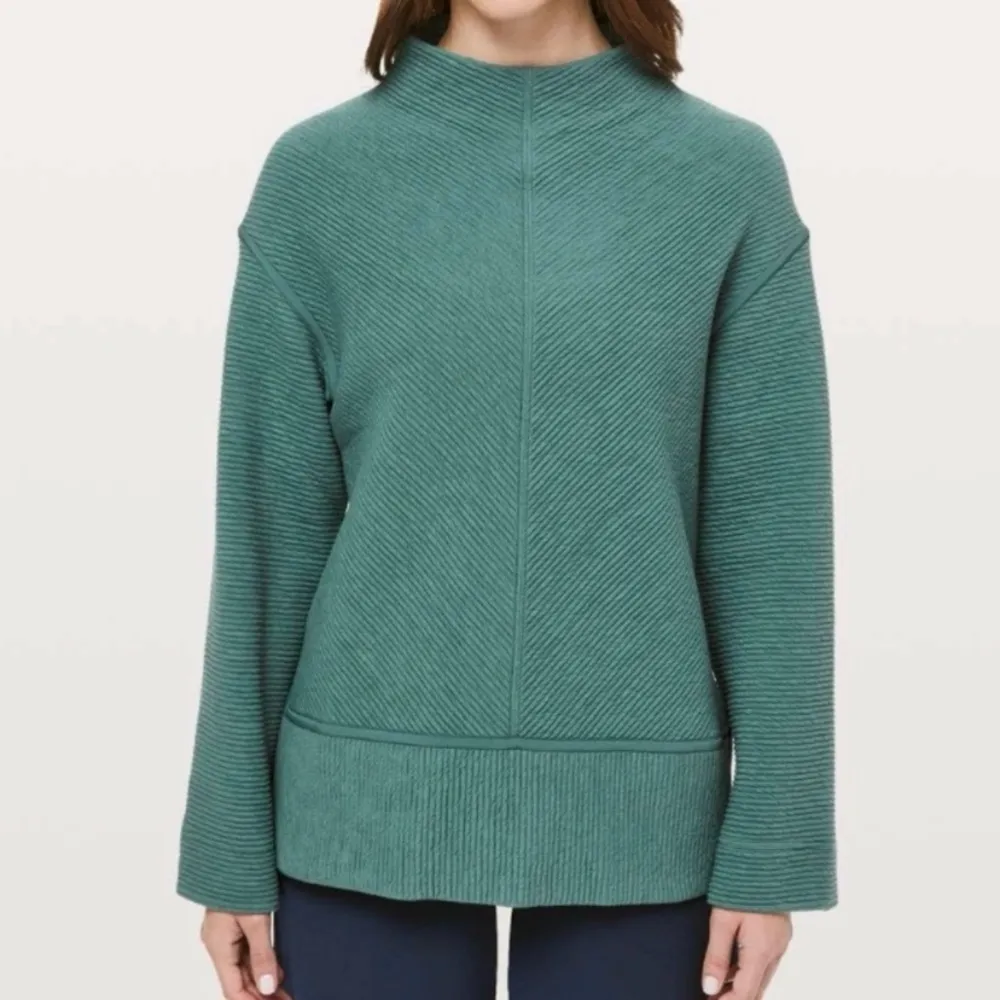 Lululemon  On Repeat Mock Neck green Smoke Sweater - Image 2