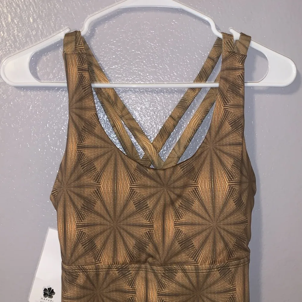 NWT Hapari racerback double strap padded tankini swim suit top Orange Size L - Image 2