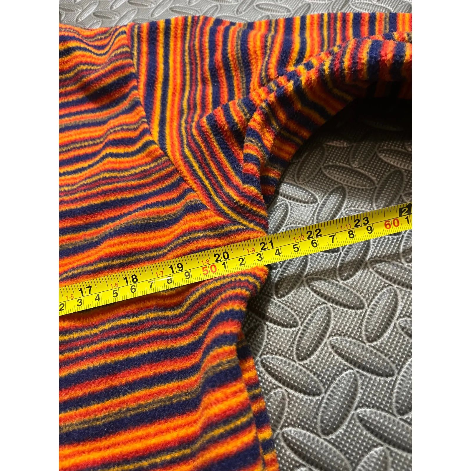 Vintage Patagonia Capilene‎ Quarter Zip Striped Fleece Made In USA Gorpcore Med - Image 8