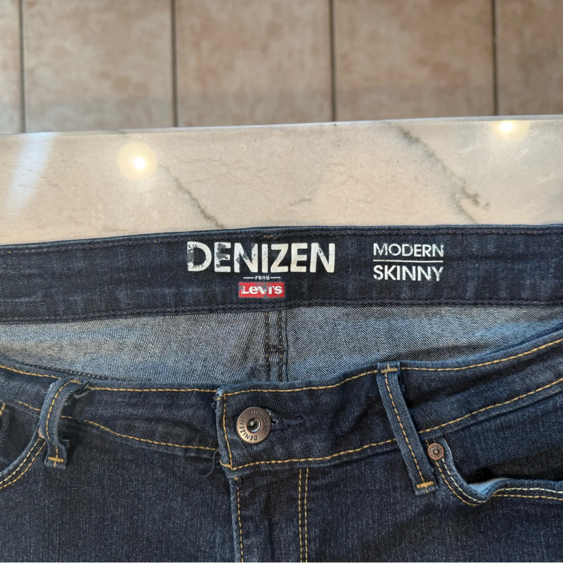 Levi’s Denizen Modern Skinny Jeans Dark Wash Size 12M Stretch Denim - Image 4