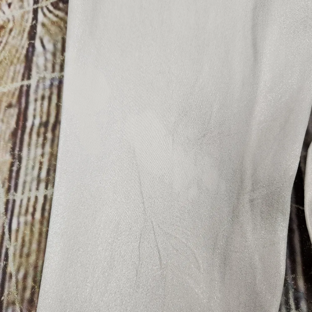 DUNDAS x  Harlow Mini Dress in Metallic Ivory XS *No Brooch* - Image 12