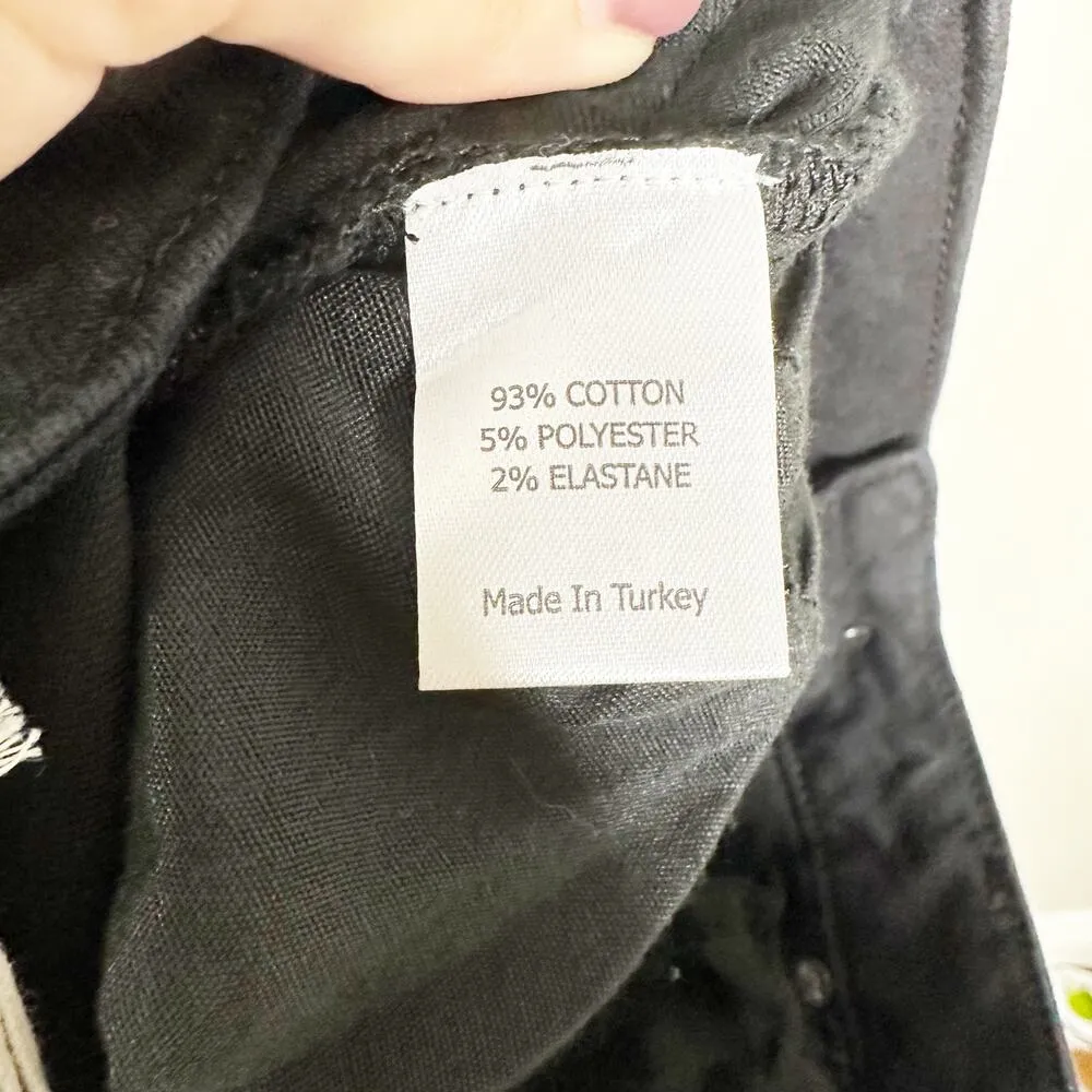 La Ligne Womens Jeans Polly Flared Leg High Rise Denim Stretch Black Size 27 NEW - Image 9