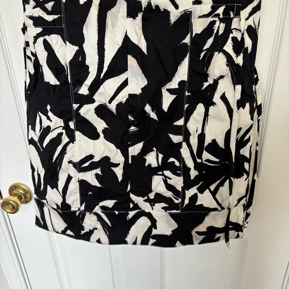 SoCa St. John Black White Patterned Dress Size Small FLAW - Image 14