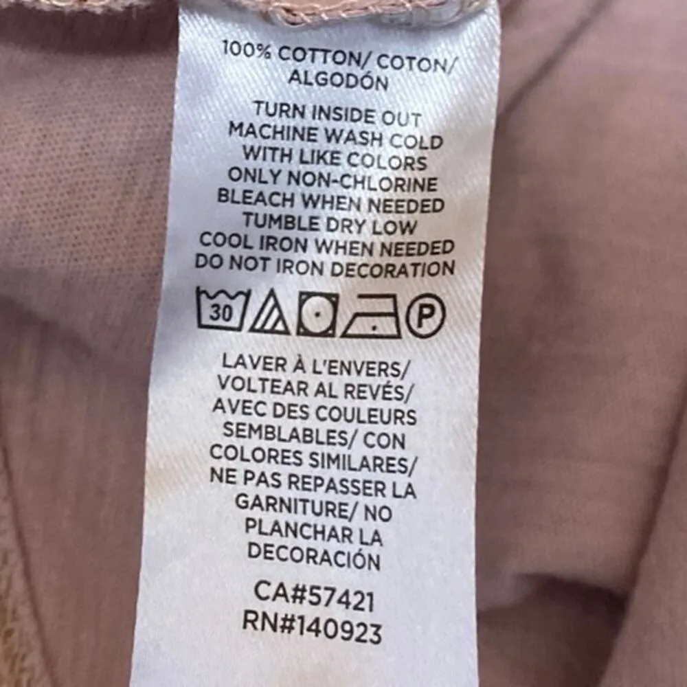 Ann Taylor Loft Women's Bronze Metallic Short Sleeve Pocket Tee T-Shirt Top XL - Image 4