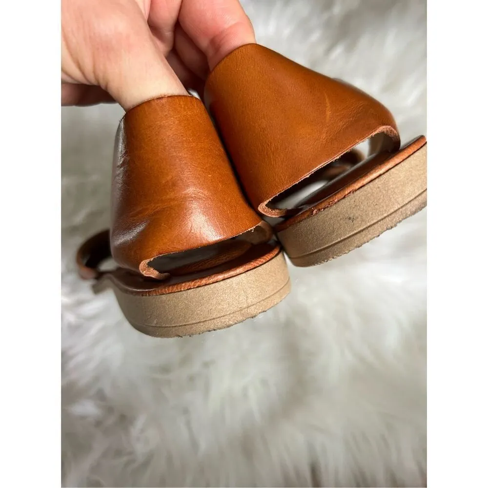 Donna Toscana Women's Sandal Size 8 slip on leather brown comfy - Image 3