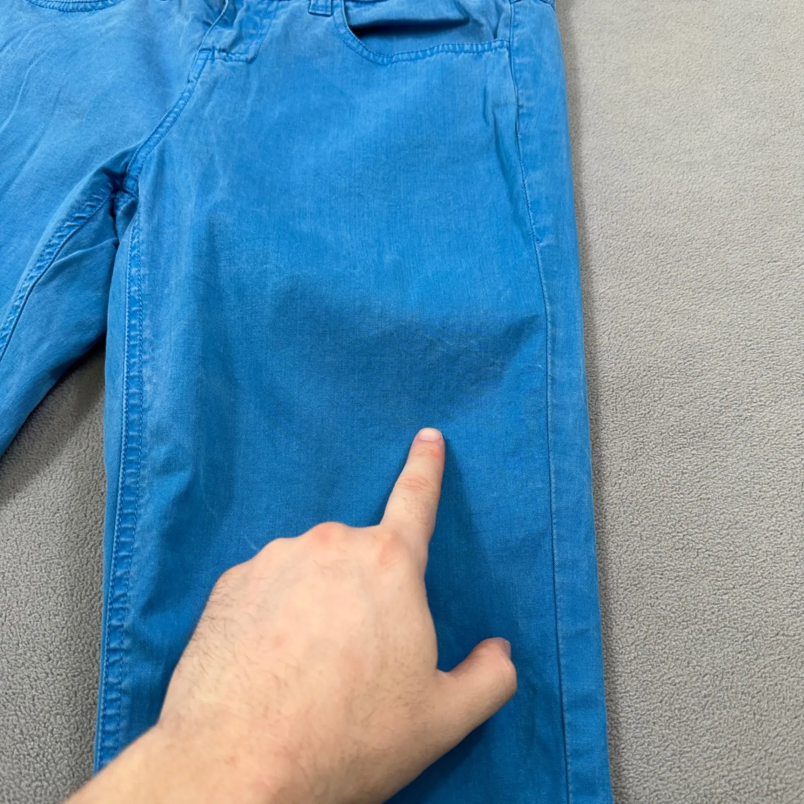 Cache Pants 2 Womens Blue Mid Rise Flare Leg Tencel Blend Vibrant Trousers Y2K - Image 11