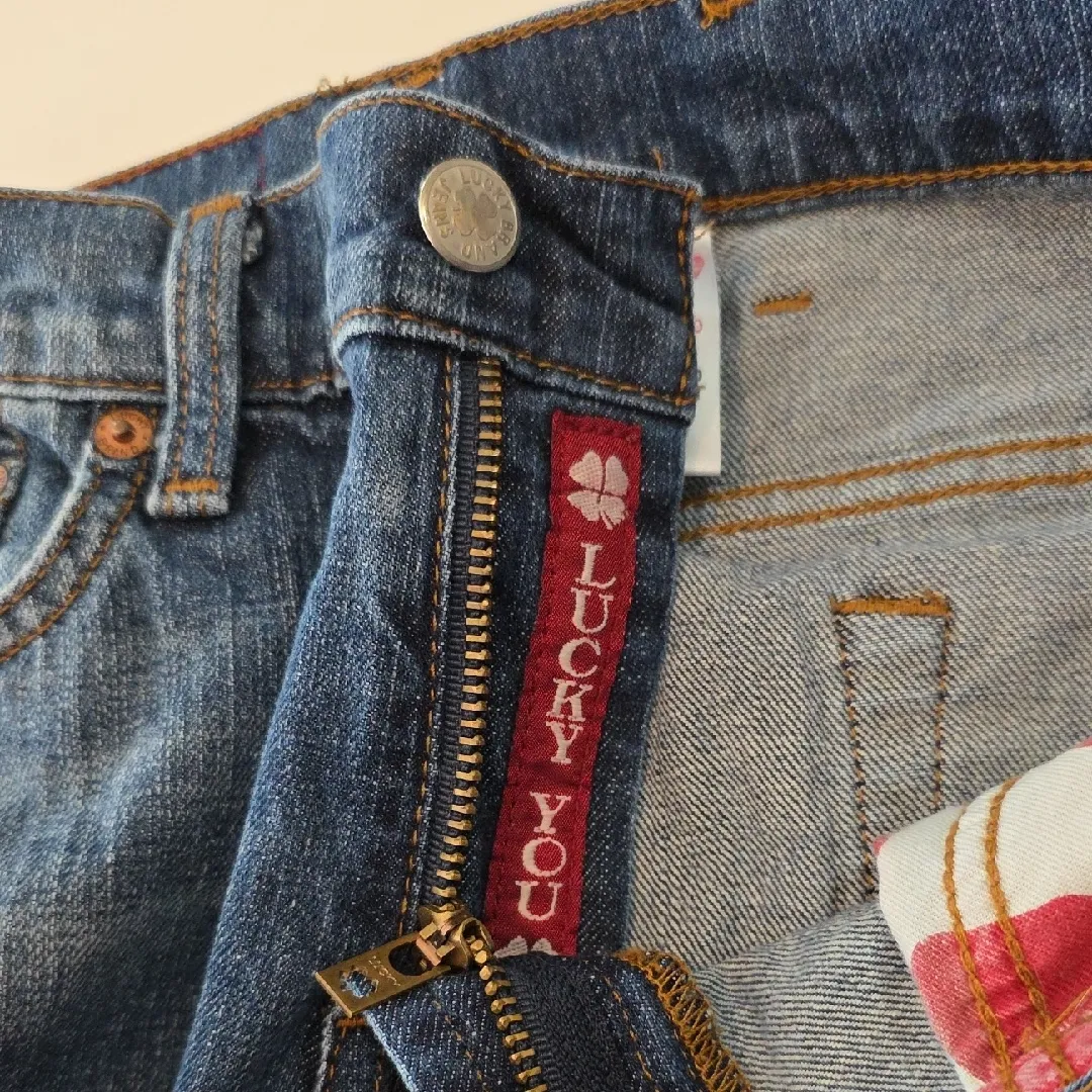 Lucky Brand Jeans Y2K Dungarees Rider Fit Relaxed Women's Denim Blue Size 4/27 - Image 6