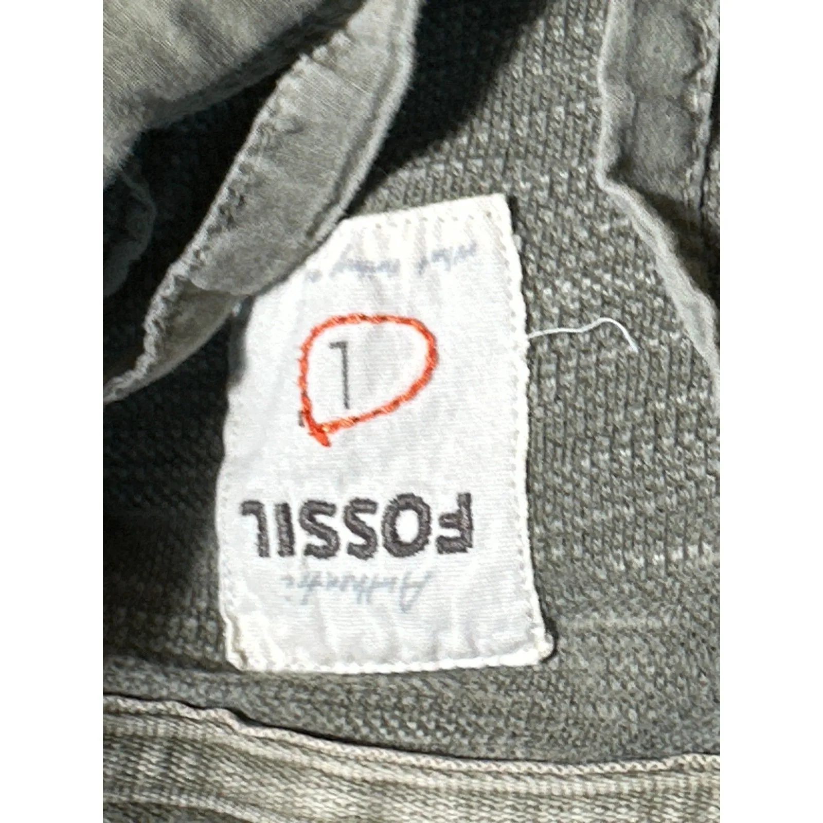 Fossil Green Hoodie Size Large - Image 4