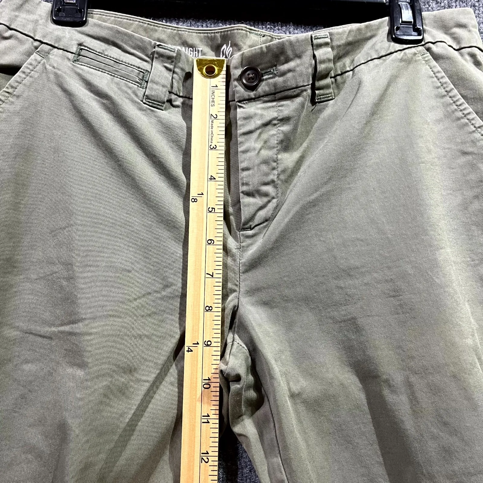 Khakis By Gap Broken-In Straight Chino Pants Womens 6 Olive Green Cotton Stretch - Image 6