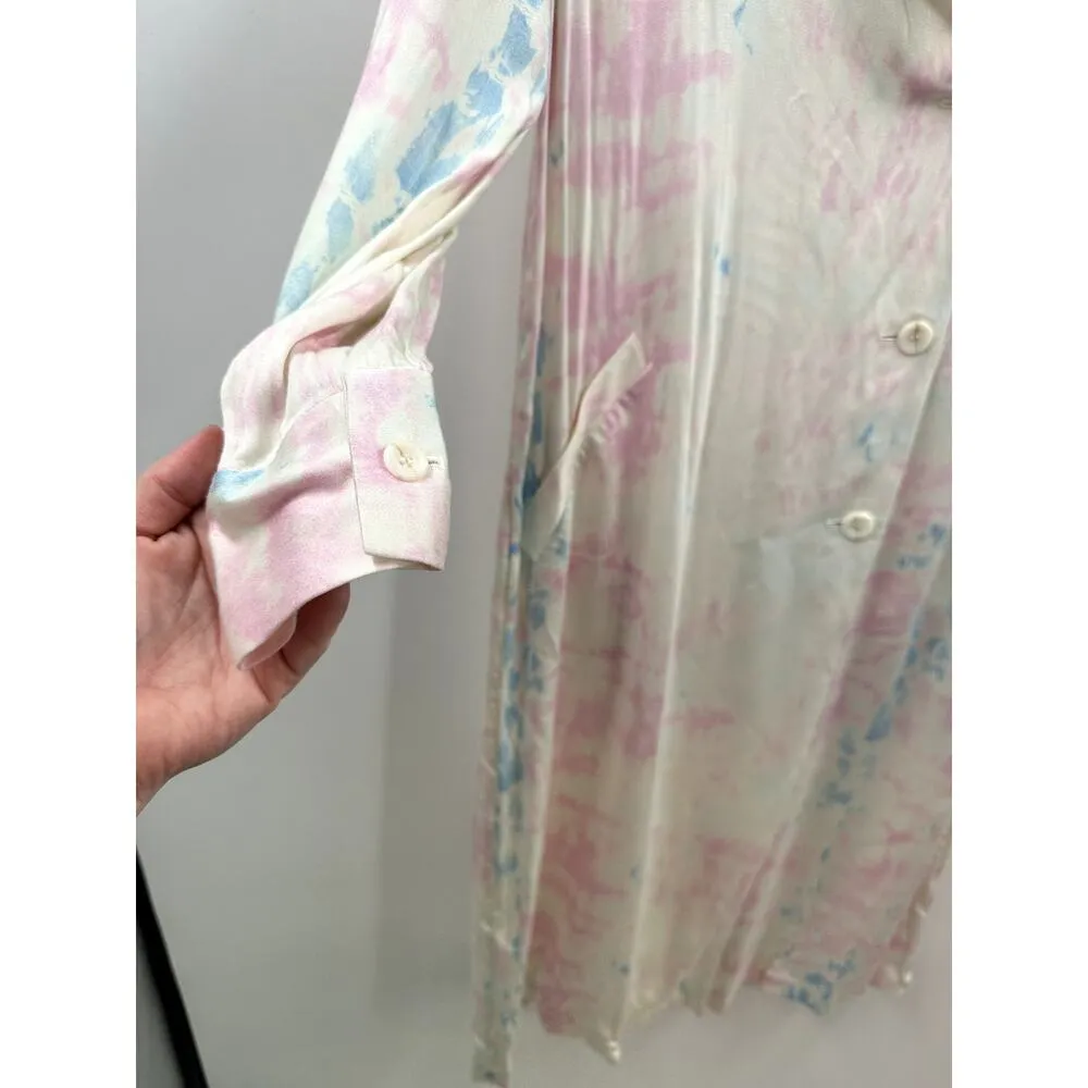 SOMETHING NAVY Spring DUSTER Runway Tie Dye Trench Size Medium - Image 5