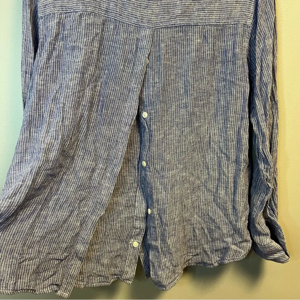 Rails Button Up Sydney Button-Back Striped Shirt in Royal White Stripe Sz S EUC - Image 8