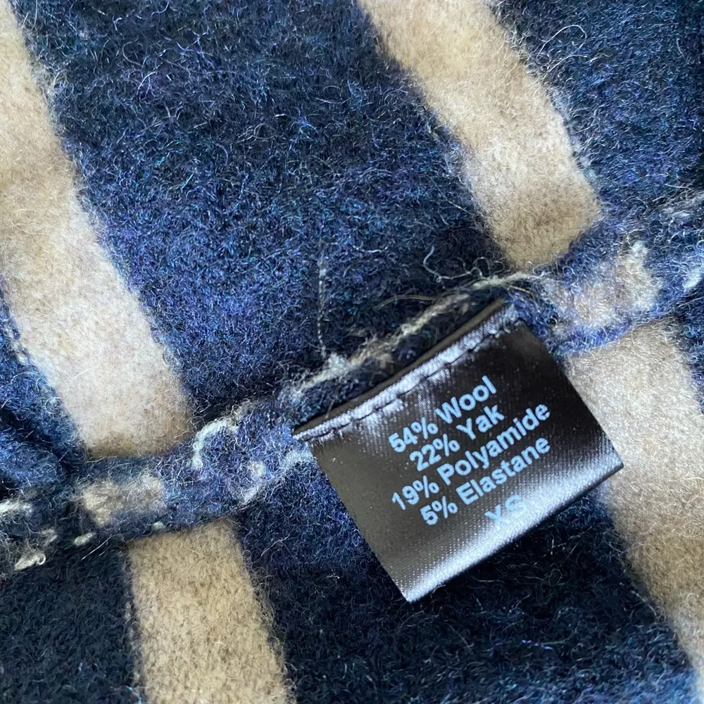 Jenni Kayne Yak Striped Sweater Coat Cardigan, Size XS - Image 4