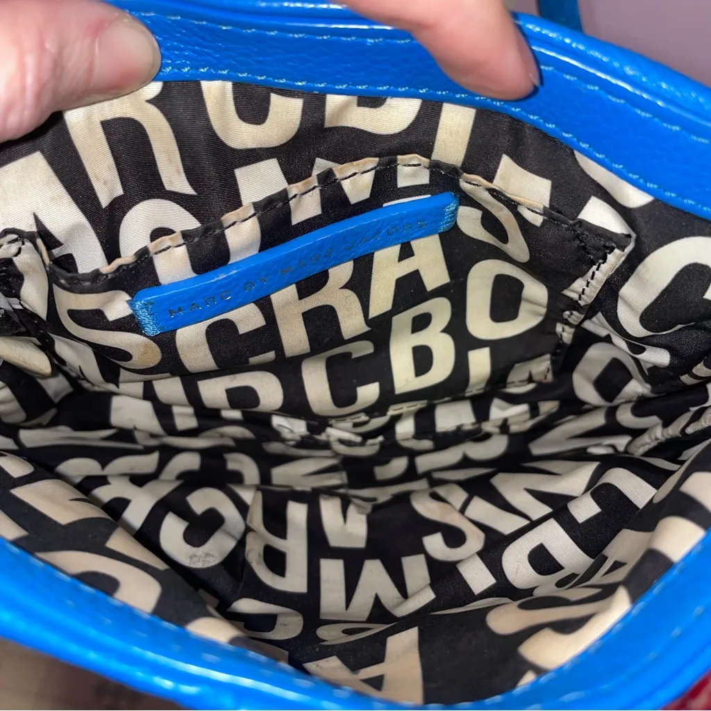 Marc by Marc Jacobs Blue Leather Classic Q Isabelle Crossbody Bag Small Purse - Image 4