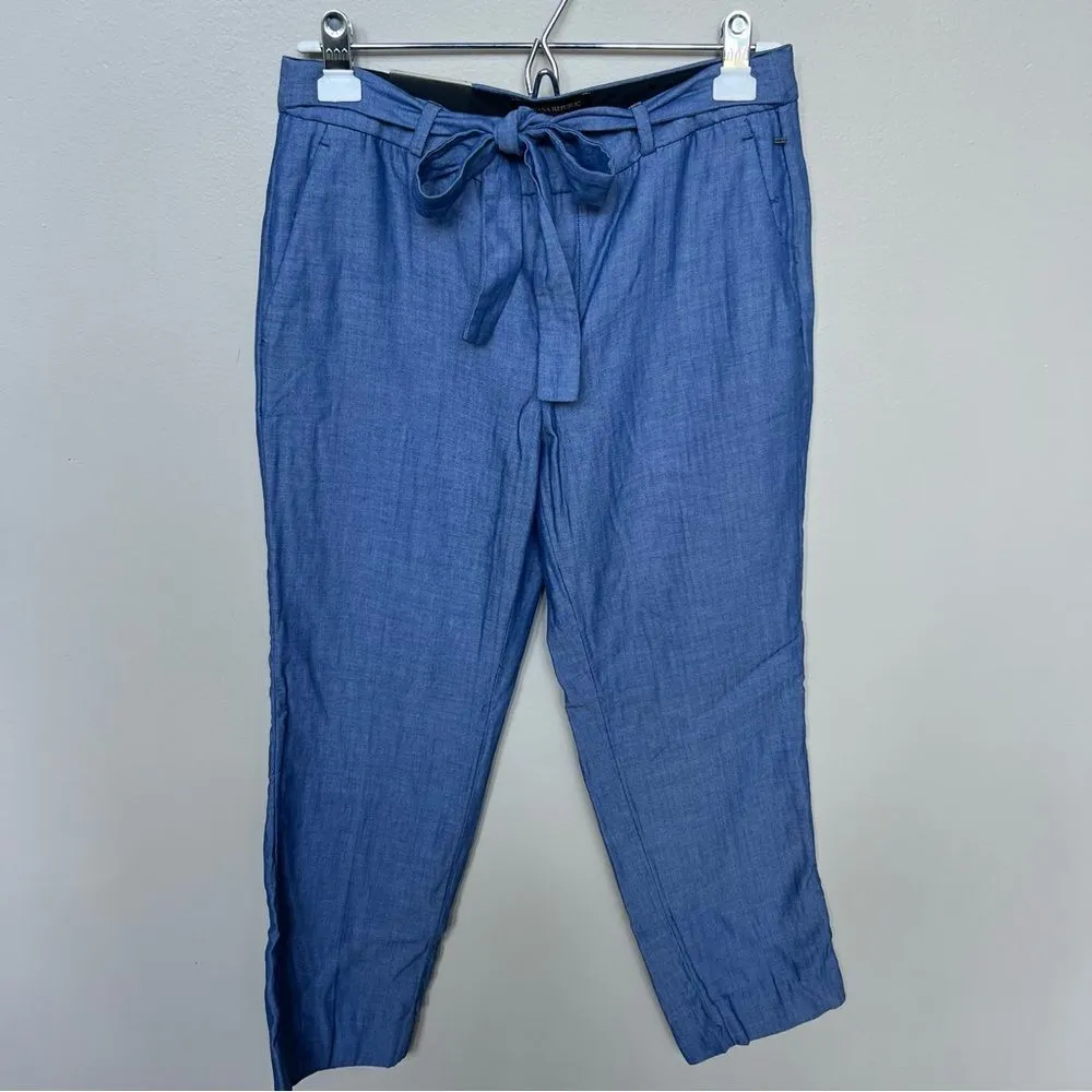 Banana Republic NWT Avery Ankle Dress Pants Tie Belt Blue Size 6 - Image 3