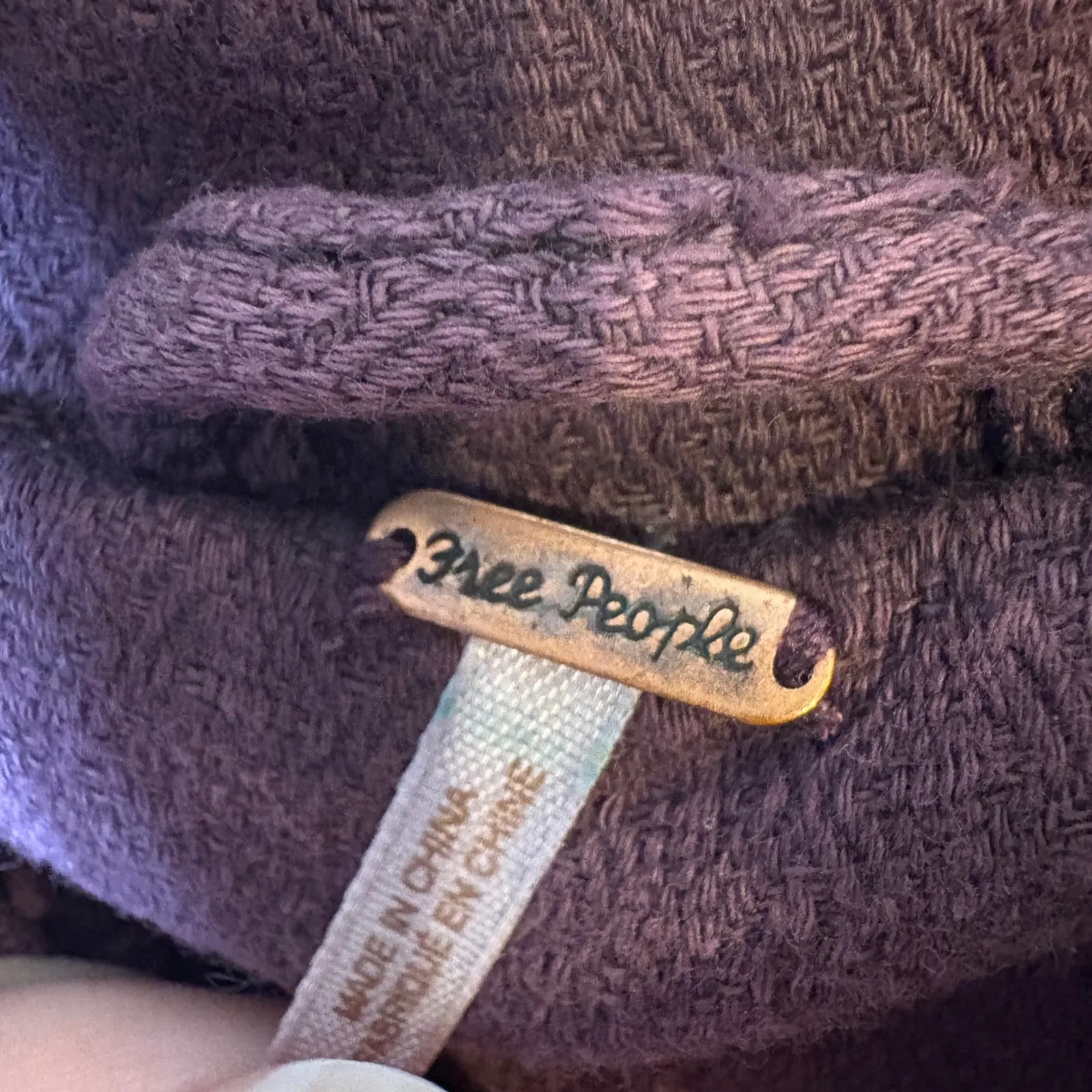 Free People‎ Military Lace Peplum Jacket Purple Aubergine Size XS - Image 5