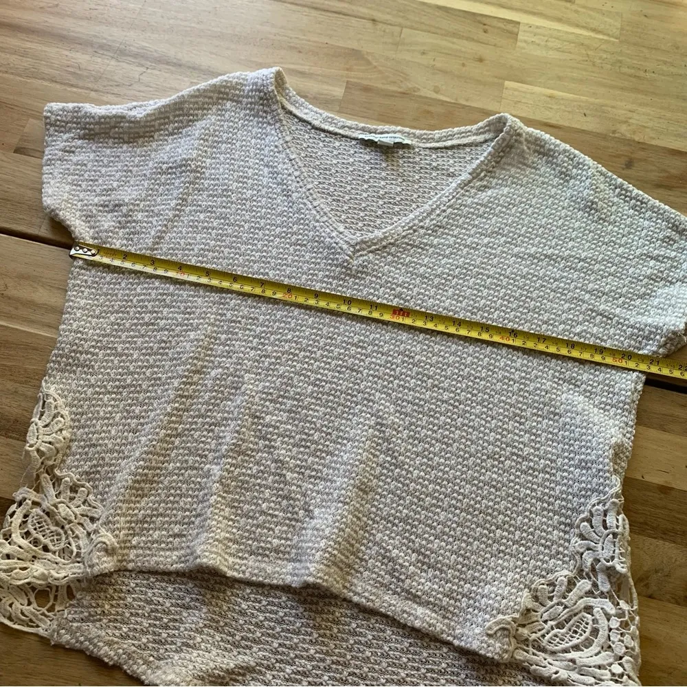 Outfitters Beige Chunky Knit Tee S - Image 3
