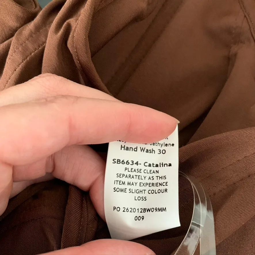 House of CB Natelle Chocolate Brown Corset Longsleeve Top Womens XS - Image 14