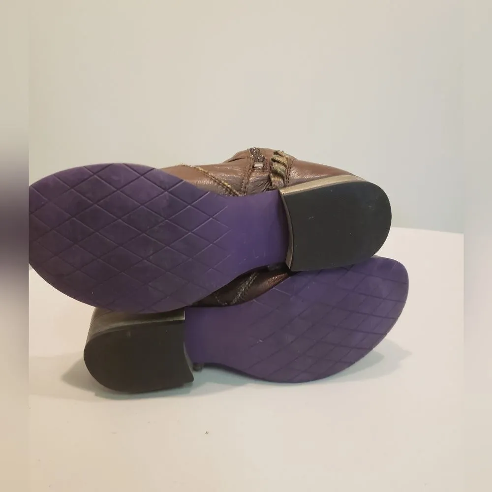 Kensie Brown Leather Boots Size 8 - Image 7